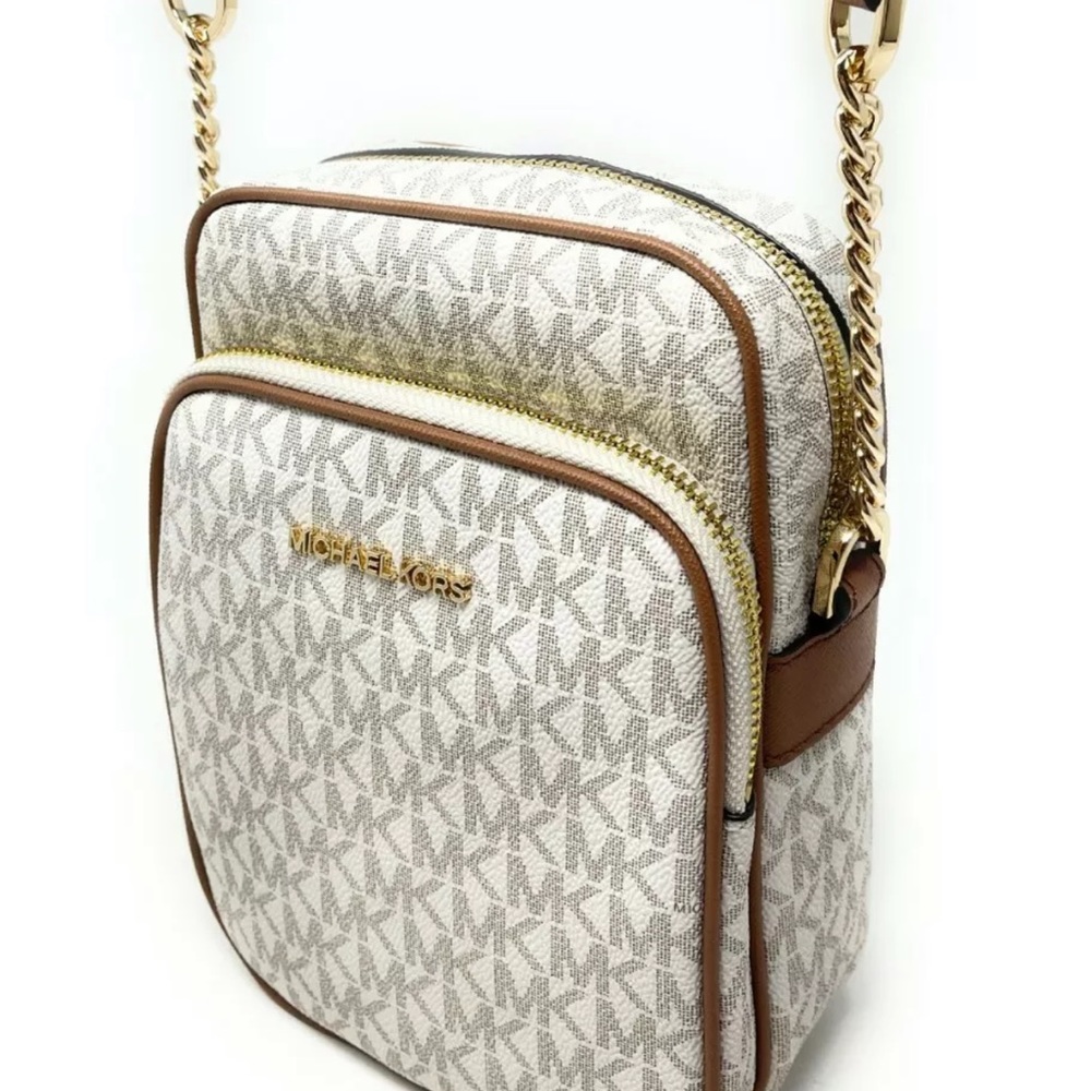 Michael Kors Jet Set Flight Crossbody Vanilla - Picture 10 of 11